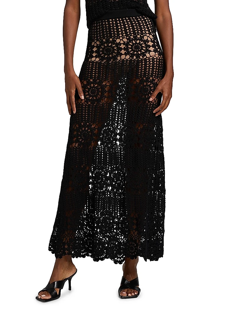 Crocheted Maxi Skirt