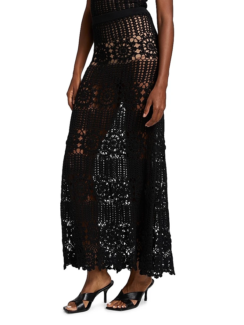 Crocheted Maxi Skirt