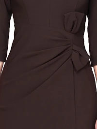 Priscilla Crepe Bow Column Gown