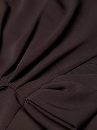 Priscilla Crepe Bow Column Gown