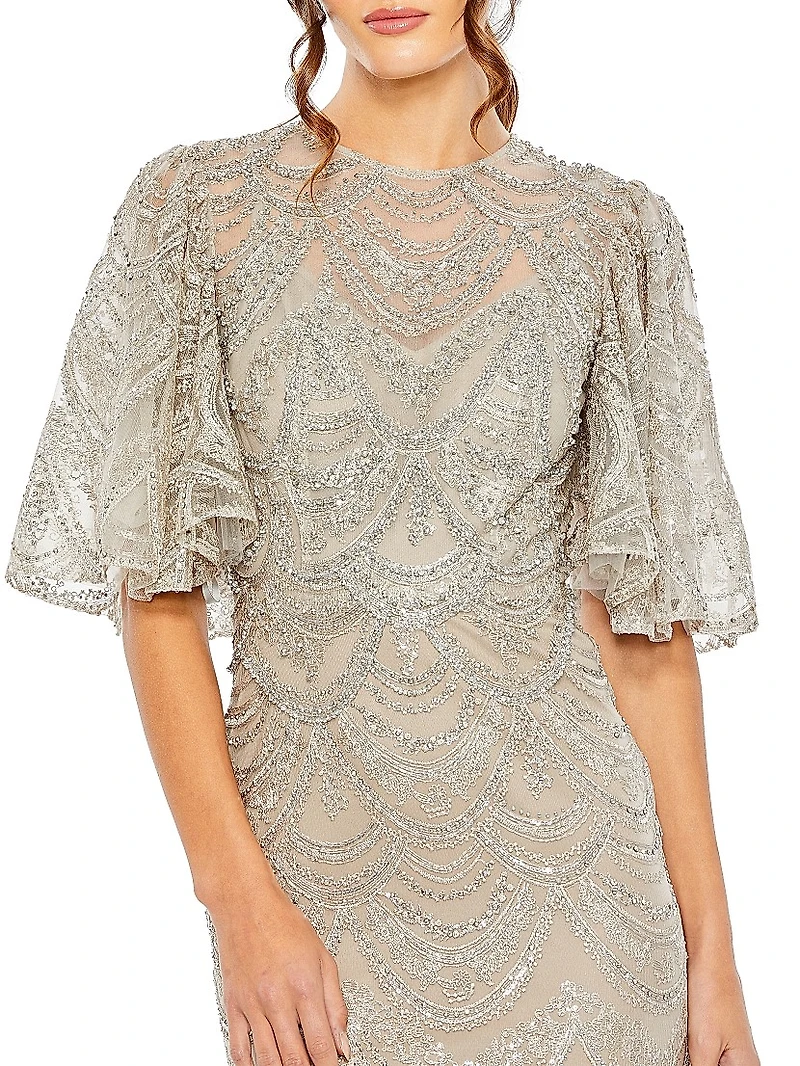 Embroidered Lace Gown