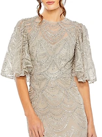 Embroidered Lace Gown