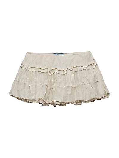 Antiqued Silk Miniskirt