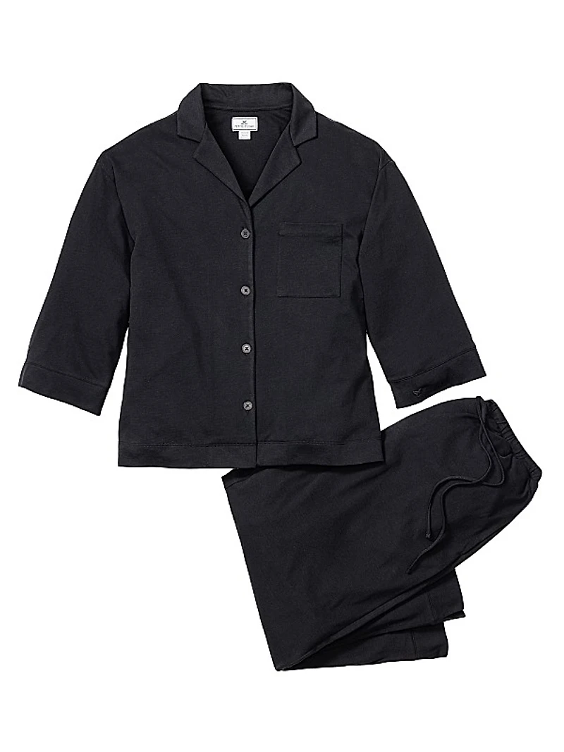 Cotton Wide-Leg Pajama Set