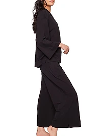 Cotton Wide-Leg Pajama Set