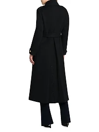 Wool Double-Breasted Belted Coat