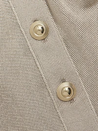 Slinky Button-Back Halter Gown