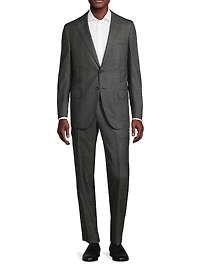 Check Wool Single-Breasted Suit
