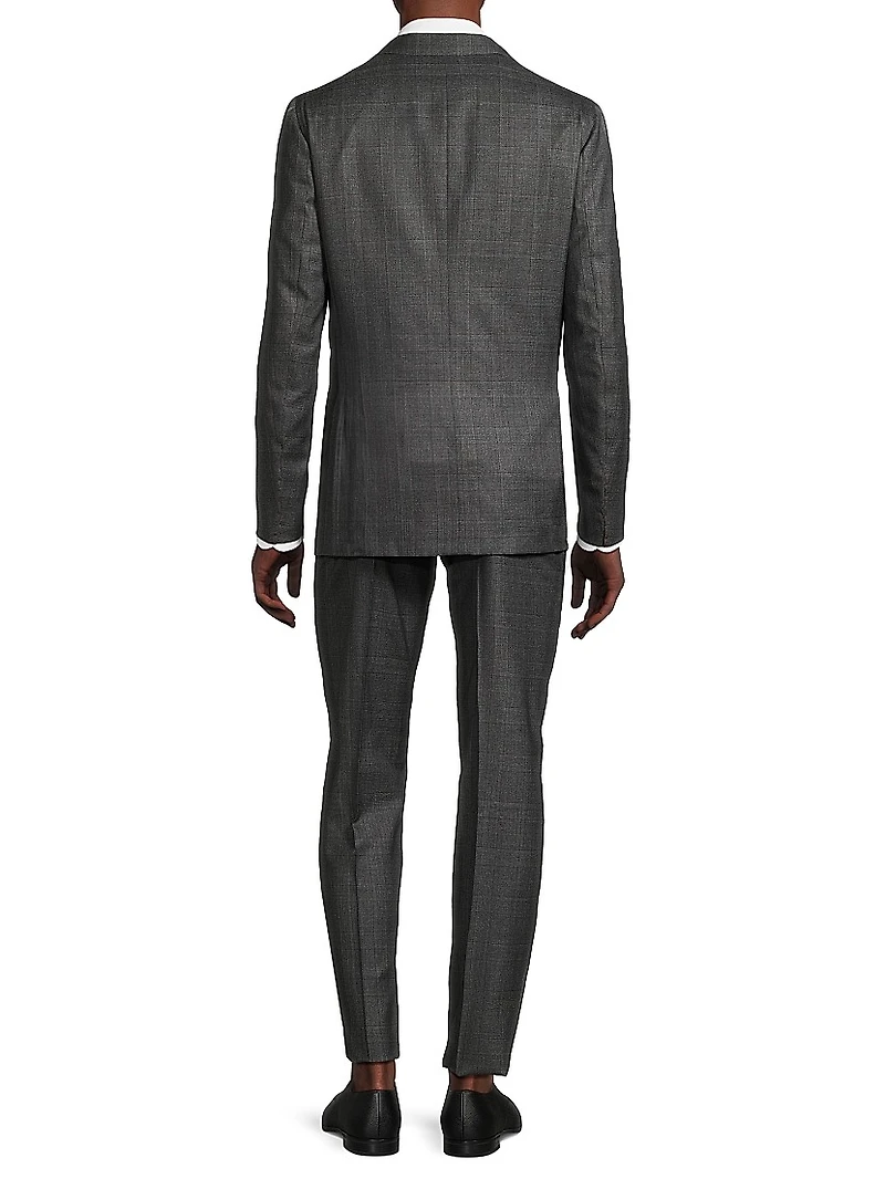 Check Wool Single-Breasted Suit