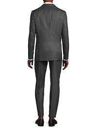 Check Wool Single-Breasted Suit