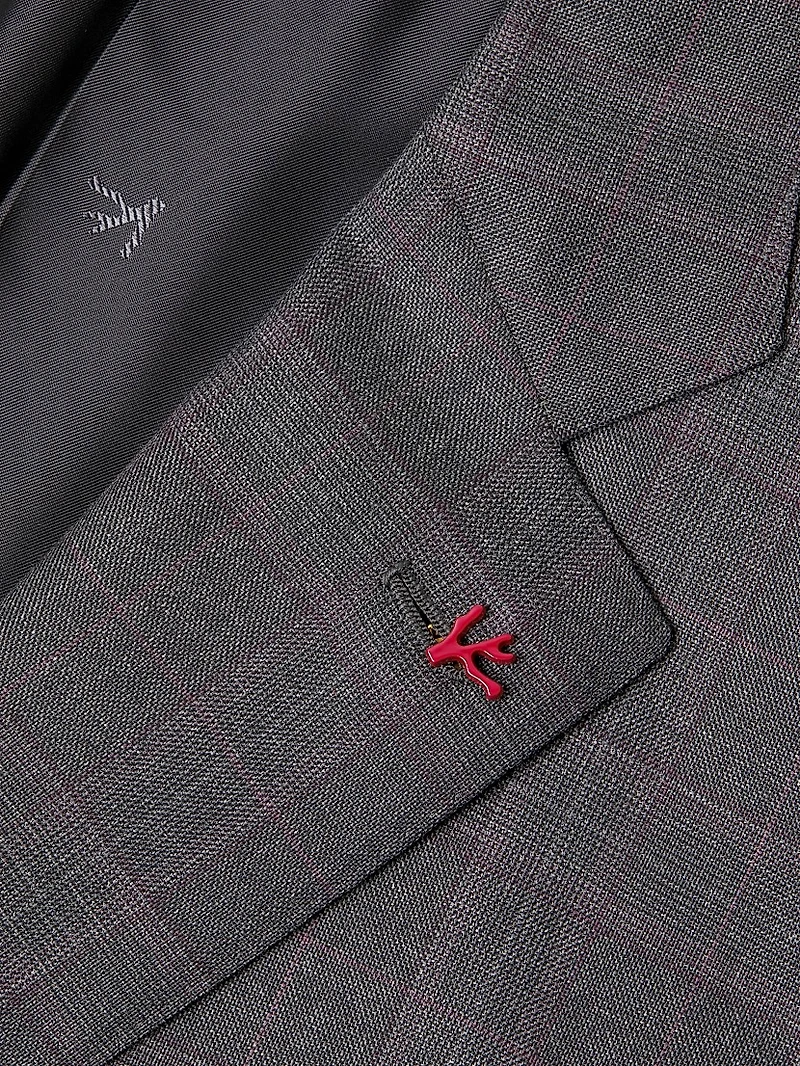 Check Wool Single-Breasted Suit
