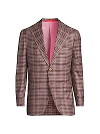 Check Wool Two-Button Blazer