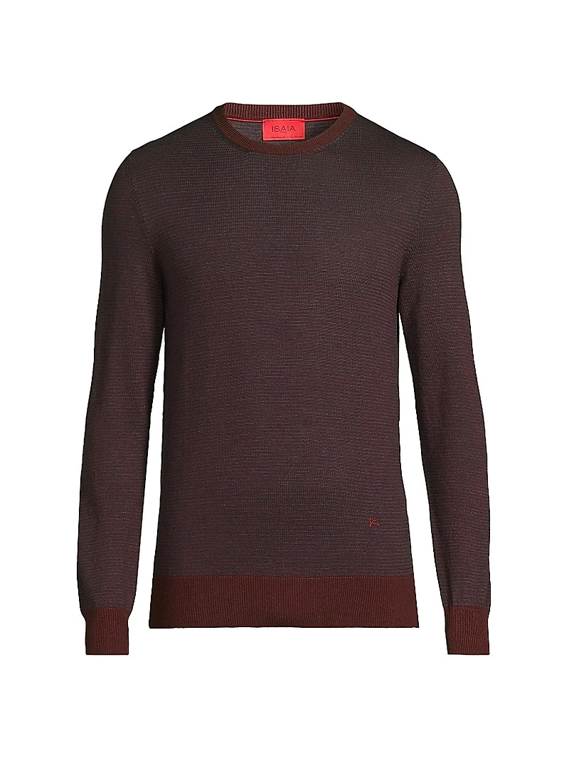 Wool-Silk-Cashmere Crewneck Sweater