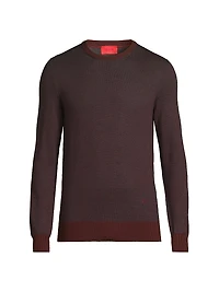 Wool-Silk-Cashmere Crewneck Sweater