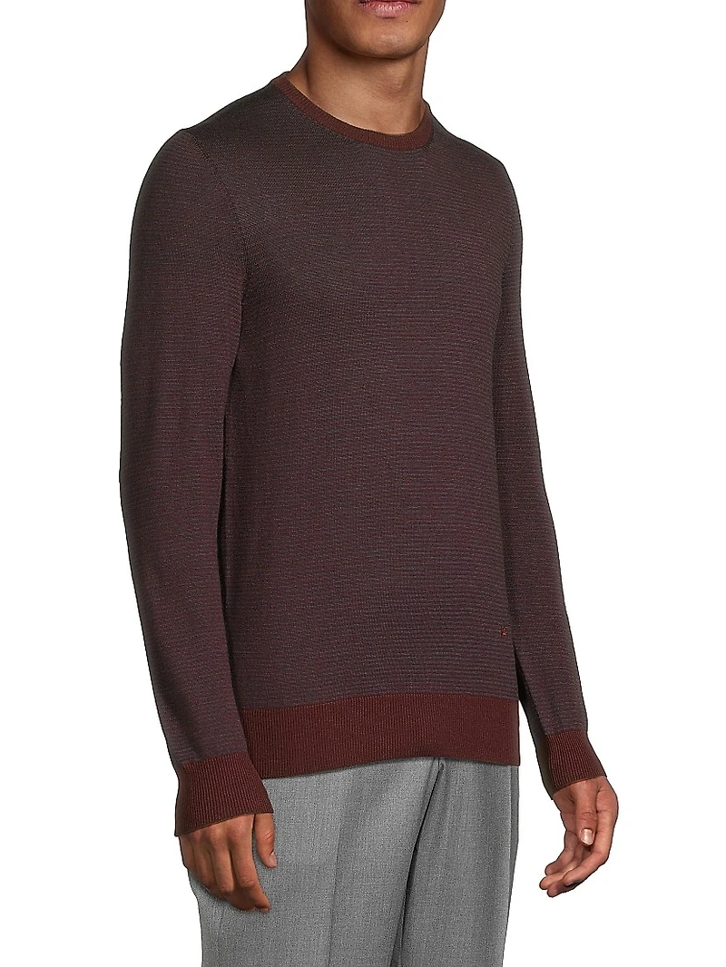 Wool-Silk-Cashmere Crewneck Sweater