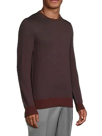 Wool-Silk-Cashmere Crewneck Sweater