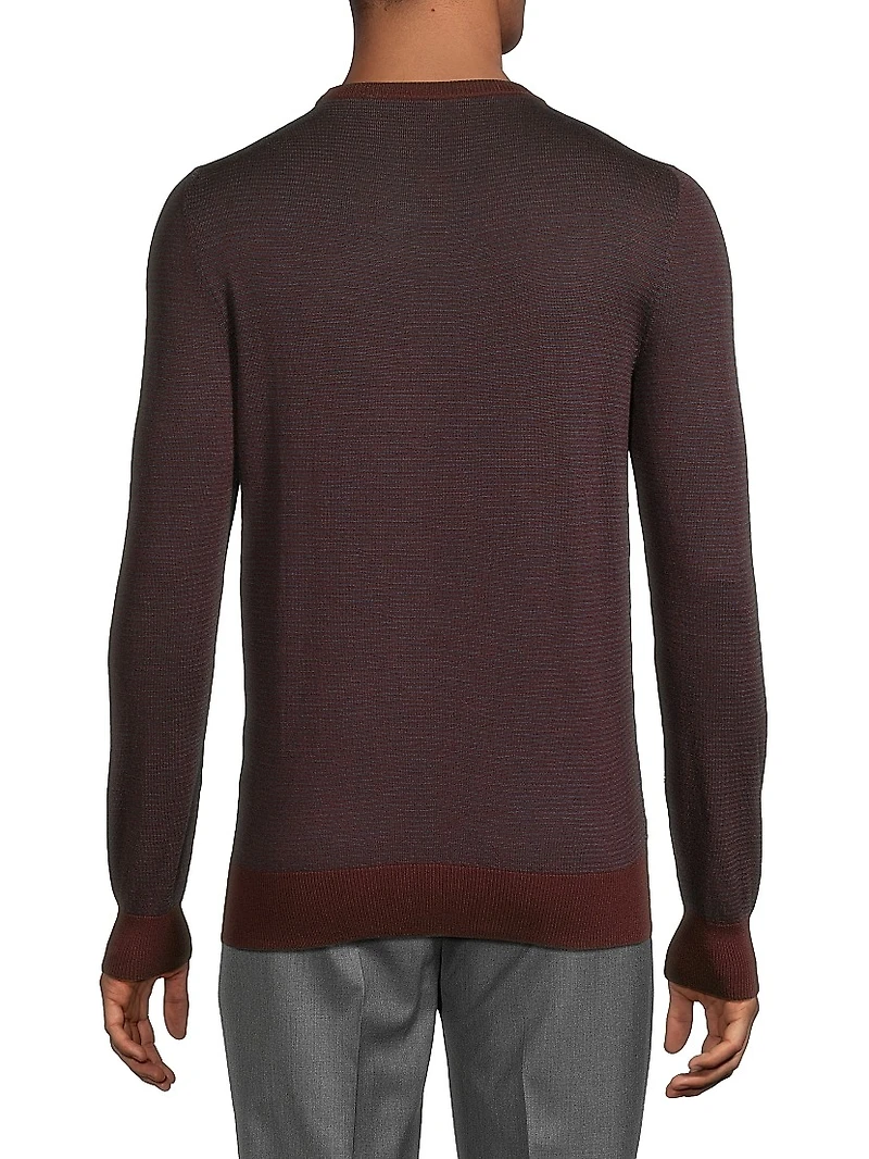 Wool-Silk-Cashmere Crewneck Sweater