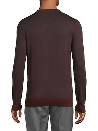 Wool-Silk-Cashmere Crewneck Sweater