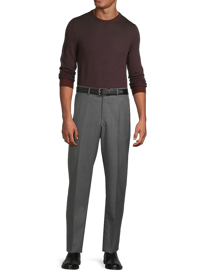 Wool-Silk-Cashmere Crewneck Sweater