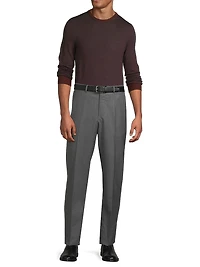 Wool-Silk-Cashmere Crewneck Sweater