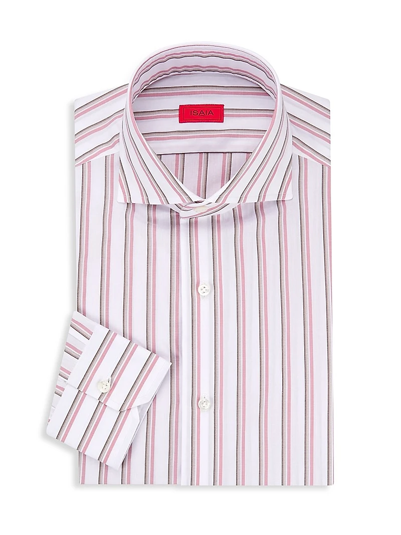 Striped Cotton Dress Shirt