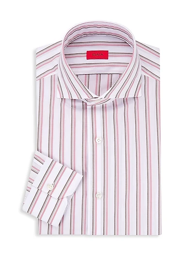Striped Cotton Dress Shirt