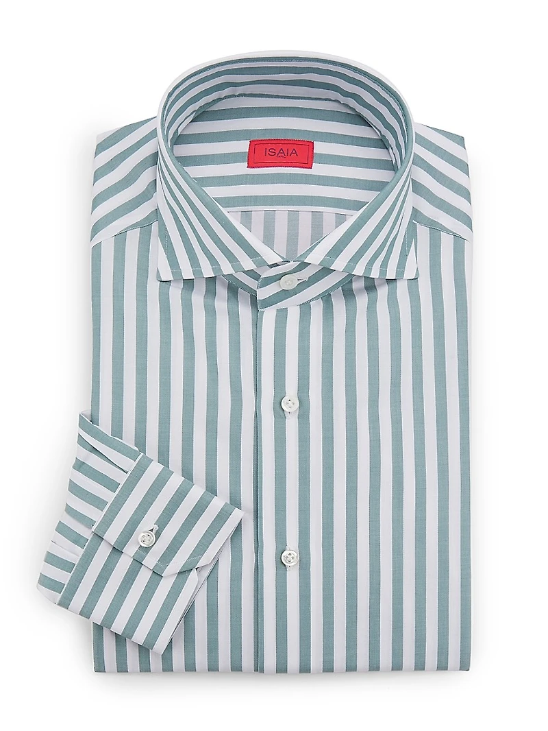 Righe Colorati Striped Cotton Button-Front Shirt
