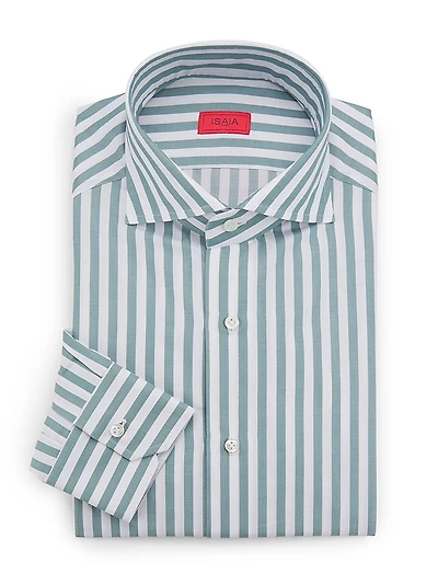 Righe Colorati Striped Cotton Button-Front Shirt