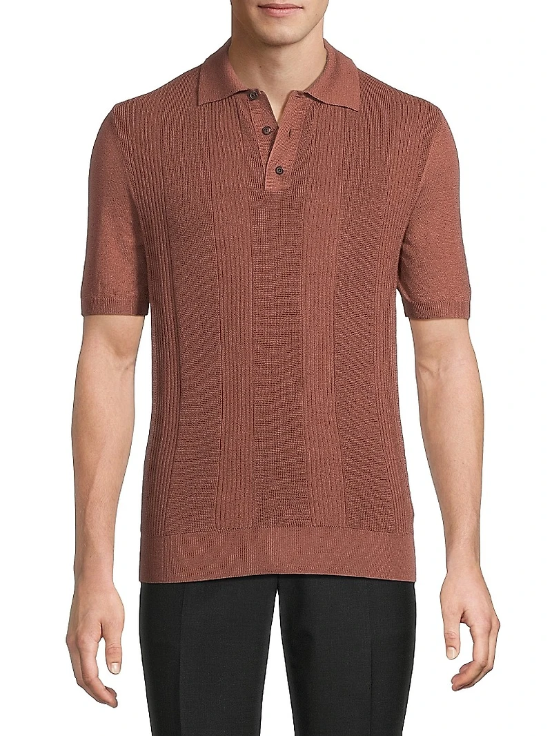 Wool-Silk-Cashmere Polo Shirt