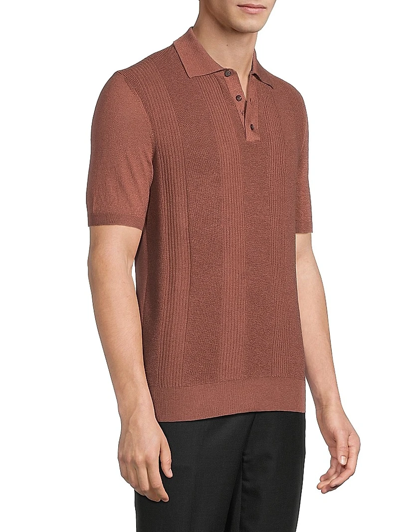Wool-Silk-Cashmere Polo Shirt