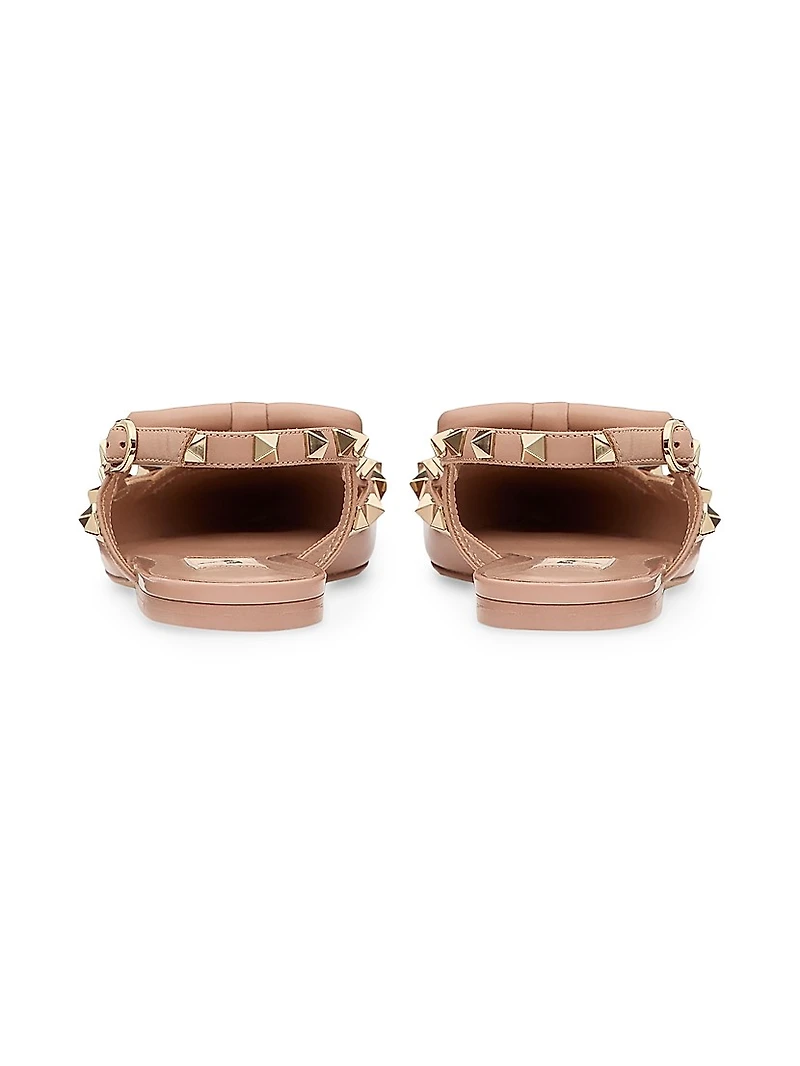 Rockstud Bow Slingback Ballerinas