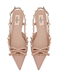 Rockstud Bow Slingback Ballerinas