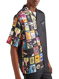 Double Match Silk Twill Shirt