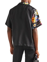 Double Match Silk Twill Shirt