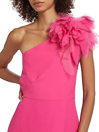 Allegra Asymmetric Chiffon Gown