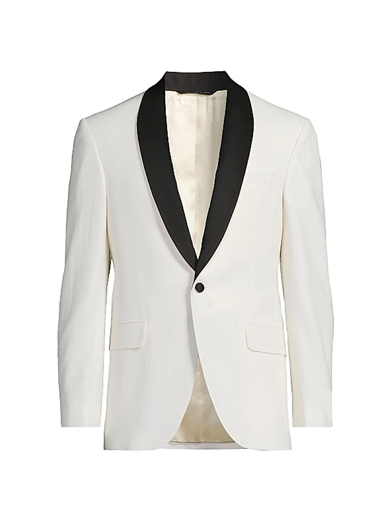Jess Wool One-Button Tuxedo Jacket