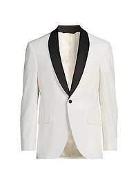 Jess Wool One-Button Tuxedo Jacket