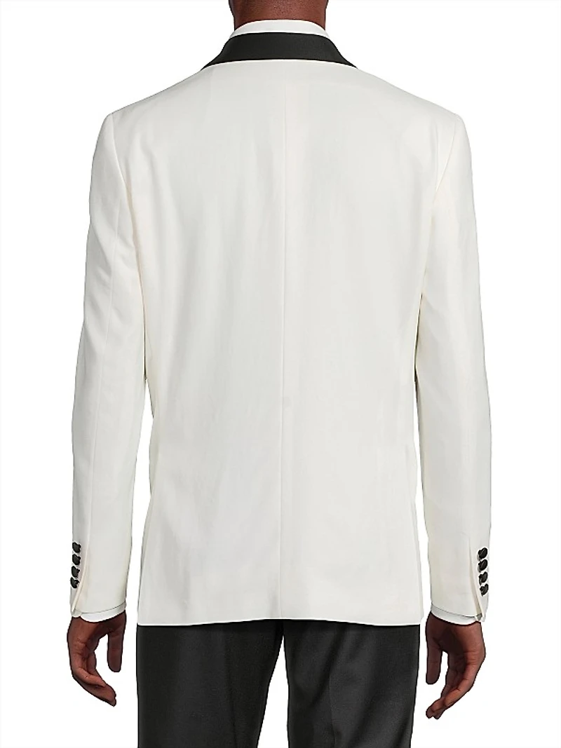 Jess Wool One-Button Tuxedo Jacket