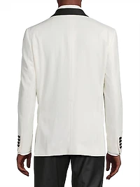 Jess Wool One-Button Tuxedo Jacket