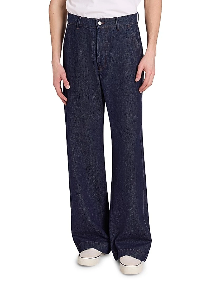 Nemir Denim Wide-Leg Pants