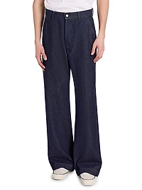 Nemir Denim Wide-Leg Pants