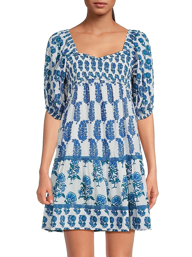Tamara Printed Cotton Minidress