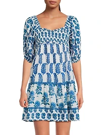 Tamara Printed Cotton Minidress