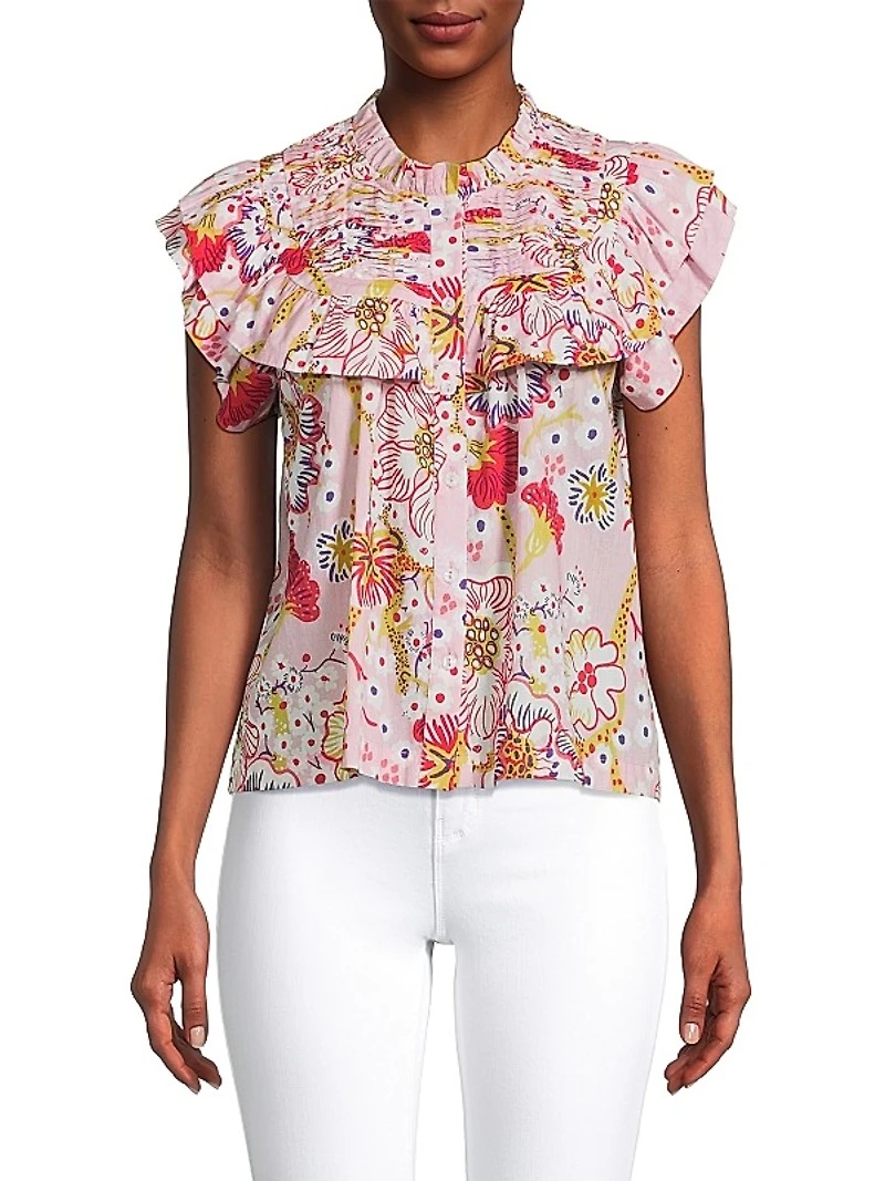 Denver Ruffled Cotton Shirt