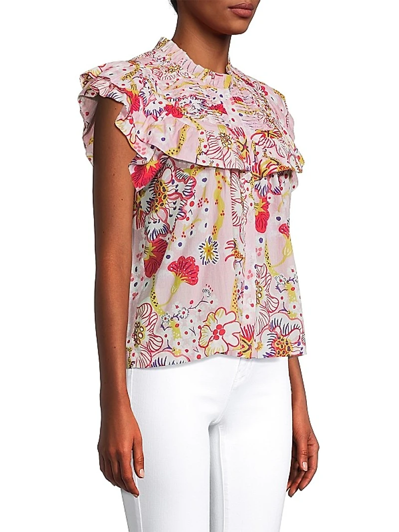 Denver Ruffled Cotton Shirt