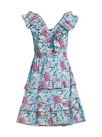 Dante Floral Ruffle Minidress