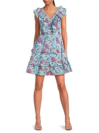 Dante Floral Ruffle Minidress