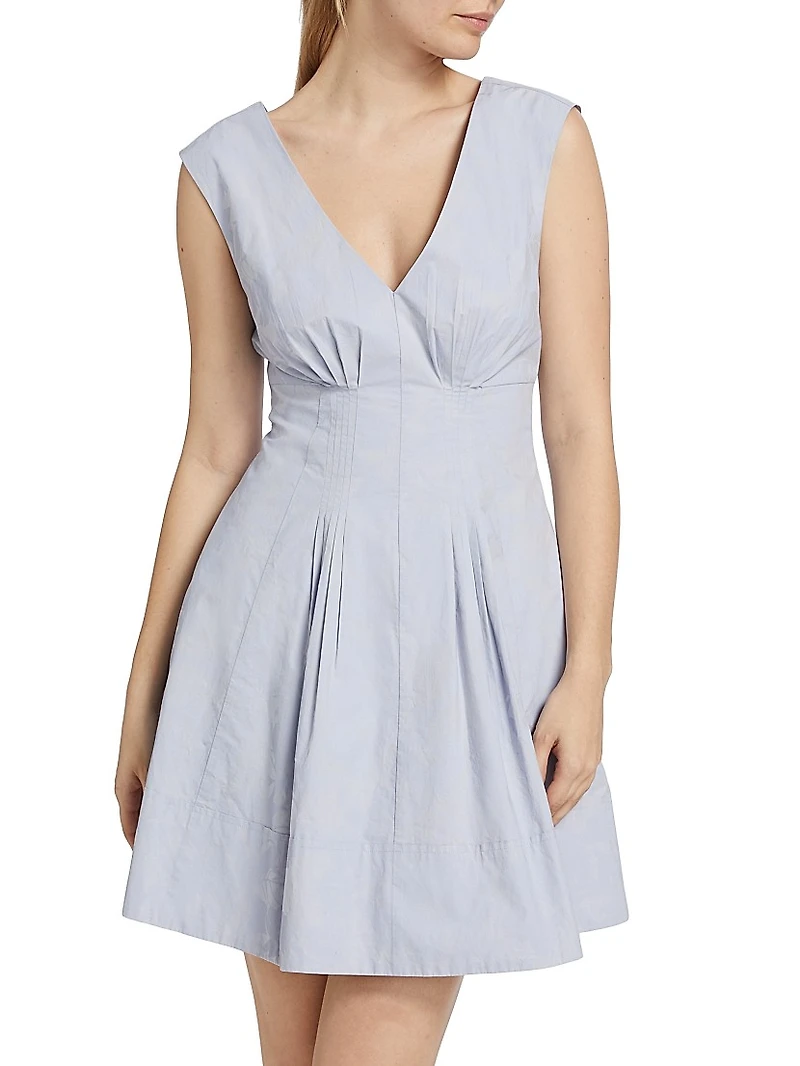 Concha Sleeveless V-Neck Minidress