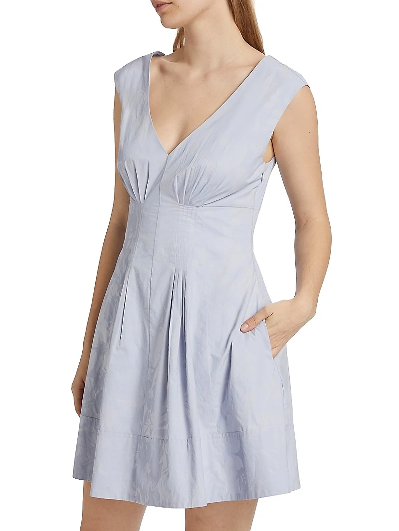 Concha Sleeveless V-Neck Minidress