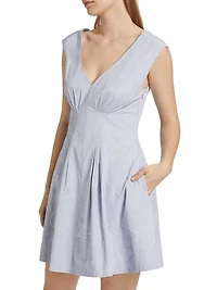 Concha Sleeveless V-Neck Minidress